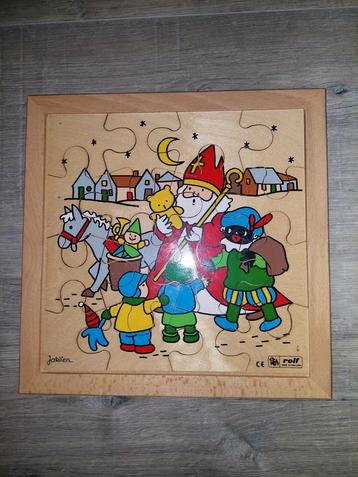 Rolf Jaklien Houten Sinterklaas Zwarte Piet Puzzel beschikbaar voor biedingen