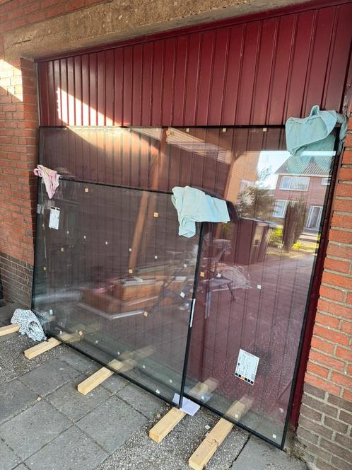 HR ++ glas NIEUW 05-2025 zwarte kaders, Doe-het-zelf en Verbouw, Glas en Ramen, Nieuw, Glasplaat, Ophalen