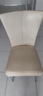6 Beige Eetkamerstoelen - Goede Staat, Overige kleuren, Ophalen of Verzenden, Zo goed als nieuw, Metaal