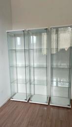 3x Ikea Detolf Vitrinekast - Wit, Ophalen, Minder dan 50 cm, Met deur(en), Zo goed als nieuw