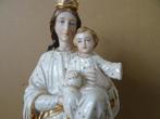 Antiek Mariabeeld antiek verguld porseleinen Mariabeeld 35cm, Antiek en Kunst, Antiek | Religie, Ophalen of Verzenden