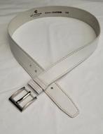 witte echt leren riem 120cm, Kleding | Heren, Riemen en Ceinturen, Nieuw, Ophalen of Verzenden, 115 cm of meer, Riem of Ceintuur
