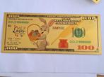 BANKBILJET - GOUDFOLIE -DINEY - PAASHAAS 2, Verzenden, Midden-Amerika, Los biljet