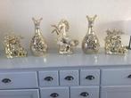 5 delig grote Gouden decoratie set van 3 beelden en 2 vazen, Ophalen, Zo goed als nieuw