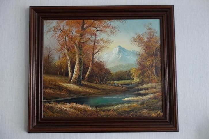 Olieverf schilderij Adrianus Johannes van Eck, Antiek en Kunst, Kunst | Schilderijen | Klassiek, Ophalen of Verzenden