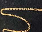 14 k gouden platte koningsketting 26,8 gram 70 cm, Sieraden, Tassen en Uiterlijk, Kettingen, Ophalen of Verzenden, Nieuw, Goud