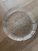 Glazen schaal met bloemmotief, Ophalen, Schaal, Rond, Glas