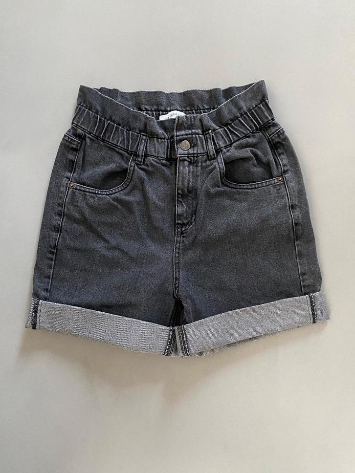 Co'Couture Ray denim short, kleur black, maat XS; ZGAN, Kleding | Dames, Broeken en Pantalons, Zo goed als nieuw, Maat 34 (XS) of kleiner