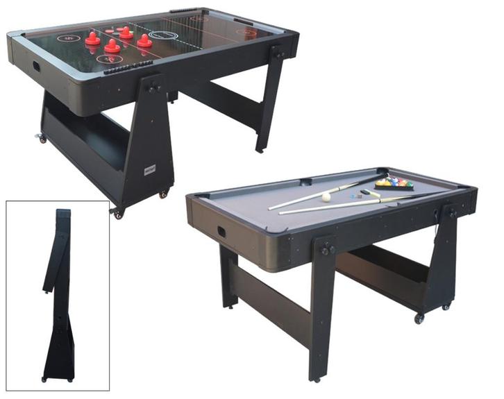 Airhockey/Pooltafel TopTable Twist 2-1 Mobile, Grey Black, Sport en Fitness, Biljarten en Poolen, Nieuw, Pooltafel, Ophalen of Verzenden