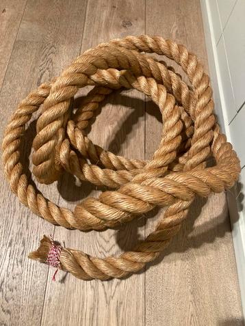 Vintage sisal jute touw 6 meter lang beschikbaar voor biedingen