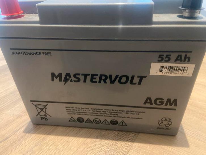 AGM - Mastervolt Accu 55 AGM - Boot/Camper, Auto-onderdelen, Accu's en Toebehoren, Universele onderdelen, Gebruikt, Ophalen of Verzenden
