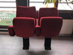 Geschakelde bioscoopstoelen - set van 2, Huis en Inrichting, Stoelen, Ophalen, Gebruikt, Twee, Stof