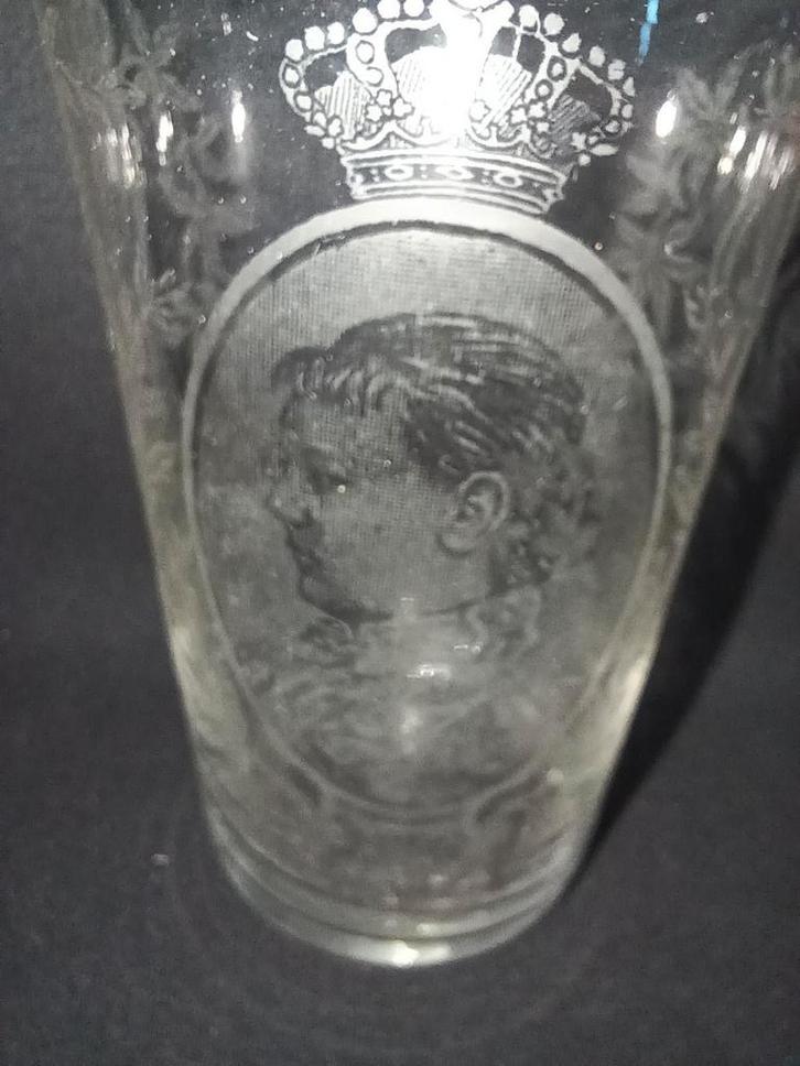 1898 Antiek kroningsglas koningin wilhelmina, Antiek en Kunst, Antiek | Glas en Kristal, Ophalen of Verzenden
