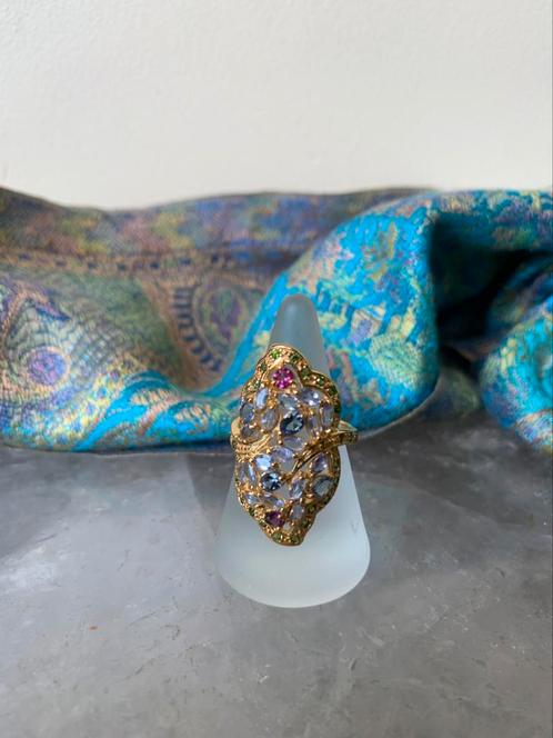 Tanzaniet granaat diopsiet geluk beschermt uniek eyecatcher, Sieraden, Tassen en Uiterlijk, Ringen, Nieuw, Dame of Heer, 17 tot 18