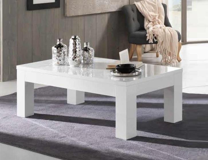 Salontafel Forever MDF hoogglans wit 127 x 66 cm -ACTIE-, Huis en Inrichting, Tafels | Salontafels, Nieuw, Minder dan 50 cm, 50 tot 100 cm