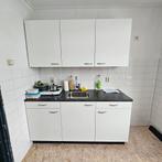 Witte Enkelwandige Keuken met Donker Blad, Wit, Nieuw, Enkelwandige keuken, Ophalen of Verzenden