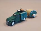 Citroën 2cv Azu vakantie eend met  T@b caravan 1:43 Norev, Ophalen of Verzenden, Auto, Norev