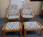 IKEA POÄNG fauteuil & voetensteun - 2 stuks = setprijs, Ophalen, Minder dan 75 cm, 50 tot 75 cm