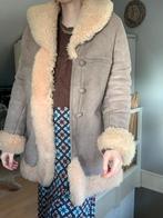 Afghaanse lammy coat S bohemian wollen winterjas, -, Beige, -, Ophalen of Verzenden