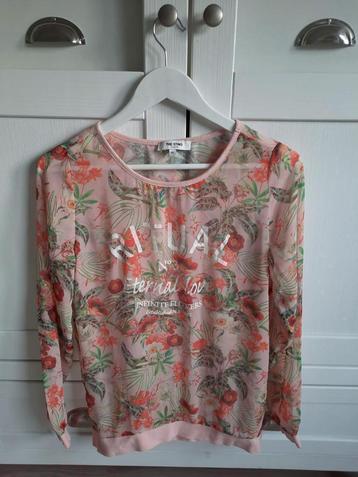 The Sting Essentials Ritual Zalmroze see through shirt XS beschikbaar voor biedingen