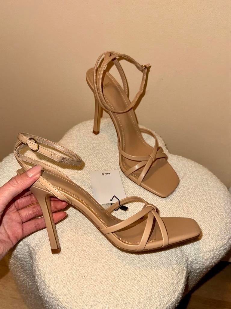 Mango Hakken - Nude Beige - Maat 38 - Nieuw, Kleding | Dames, Schoenen, Ophalen of Verzenden, Nieuw, Beige, Pumps