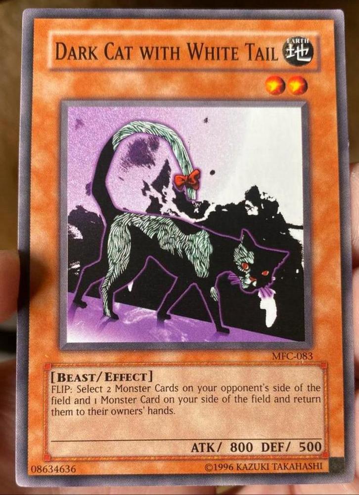 Yu-Gi-Oh! Dark Cat of White Tail MFC US Print !, Hobby en Vrije tijd, Verzamelkaartspellen | Yu-gi-Oh!, Zo goed als nieuw, Losse kaart