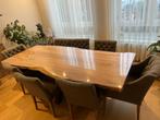 Unieke eettafel (260cm) met stoelen van Goossens, Huis en Inrichting, Tafels | Eettafels, Ophalen, 100 tot 150 cm, Eikenhout, 200 cm of meer