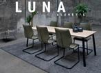 Stoel Luna & armstoel Lunette van Bree's New World, Huis en Inrichting, Stoelen, Nieuw, Vijf, Zes of meer stoelen, Metaal, Design, tijdloos, modern