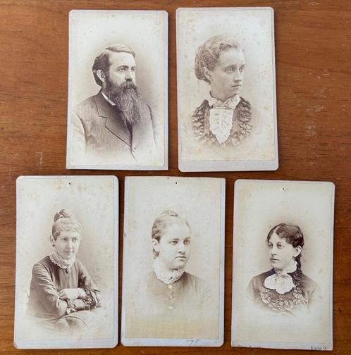 Antieke foto's, 1879, 5 stuks, Verzamelen, Foto's en Prenten, Gebruikt, Foto, Overige onderwerpen, Voor 1940, Verzenden