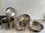 ICM Le Pentole RVS Pannen  (per stuk), Huis en Inrichting, Keuken | Potten en Pannen, Ophalen of Verzenden, Gebruikt, Rvs, Pannenset