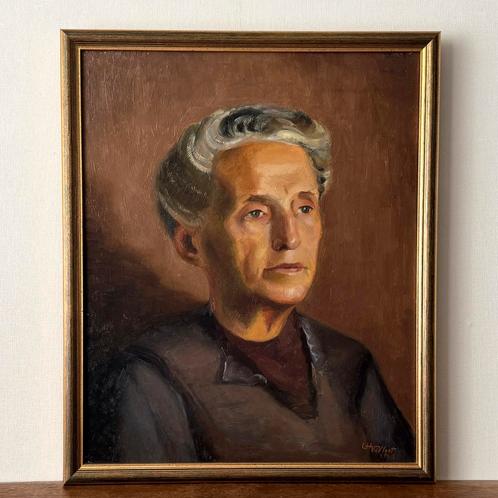 Charles van de Vloet (1914 - 2000) - Portret van vrouw, Antiek en Kunst, Kunst | Schilderijen | Klassiek, Ophalen of Verzenden