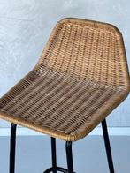 Rohe barkruk Dirk van Sliedregt vintage kruk retro barstool, Huis en Inrichting, Ophalen, Metaal, Gebruikt, Met voetsteun