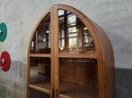 Dyrlund Deens Jaren 80 Design Boog Vitrine Kast Teak Scandi, Huis en Inrichting, Kasten | Vitrinekasten, Glas, 150 tot 200 cm