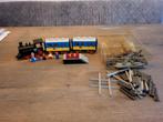 7710 oude  lego handtrein trein met originele plastic inlay, Ophalen of Verzenden, Gebruikt