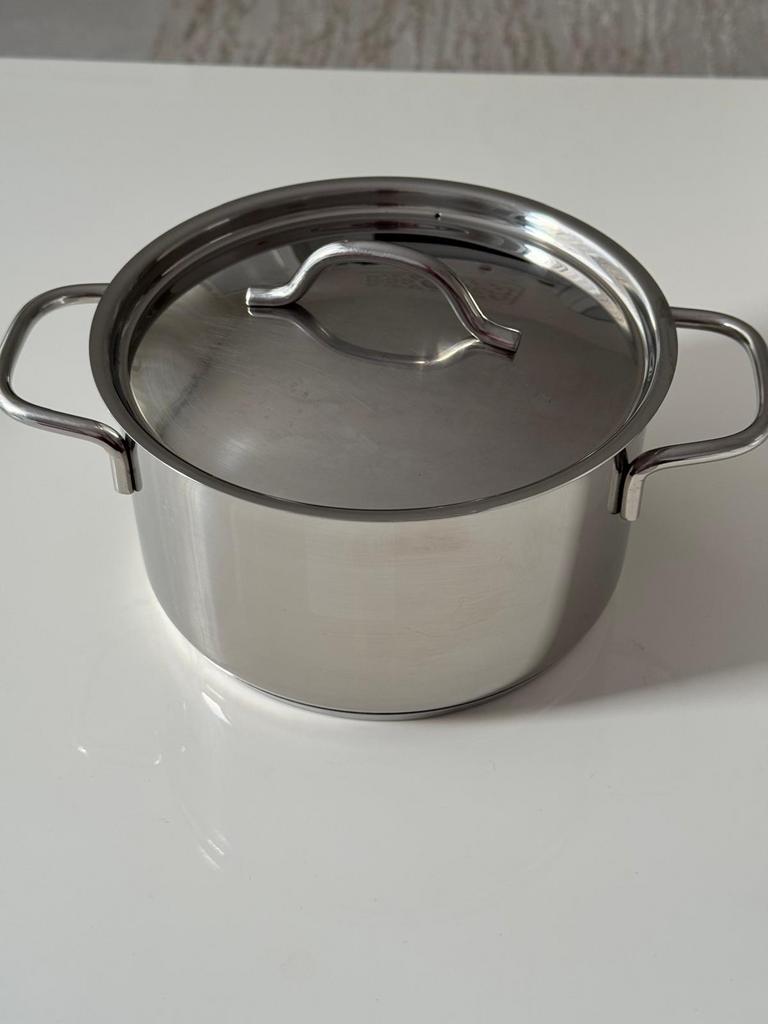 Pan, Huis en Inrichting, Keuken | Potten en Pannen, Ophalen, Zo goed als nieuw, Rvs, Kookpan of Snelkookpan
