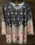 Blauwe top bloemen pailletjes - details; L; BEXLEYS' WOMAN, Kleding | Dames, Blauw, Maat 42/44 (L), Ophalen of Verzenden, Zo goed als nieuw