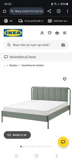 Ikea - mooi groen Tälåssen bed, Ophalen, Tweepersoons, 140 cm, Zo goed als nieuw