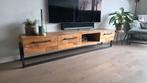 Houten TV-Meubel met Metalen Onderstel, Ophalen, Teakhout, Zo goed als nieuw, 200 cm of meer