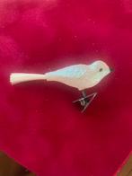 Oude antieke vintage kerstornament vogel op clip van glas, Diversen, Kerst, Ophalen of Verzenden, Nieuw