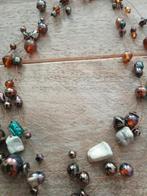 Speels kralen collier bruin/turquoise, Verzenden, Zo goed als nieuw, Bruin, Overige materialen