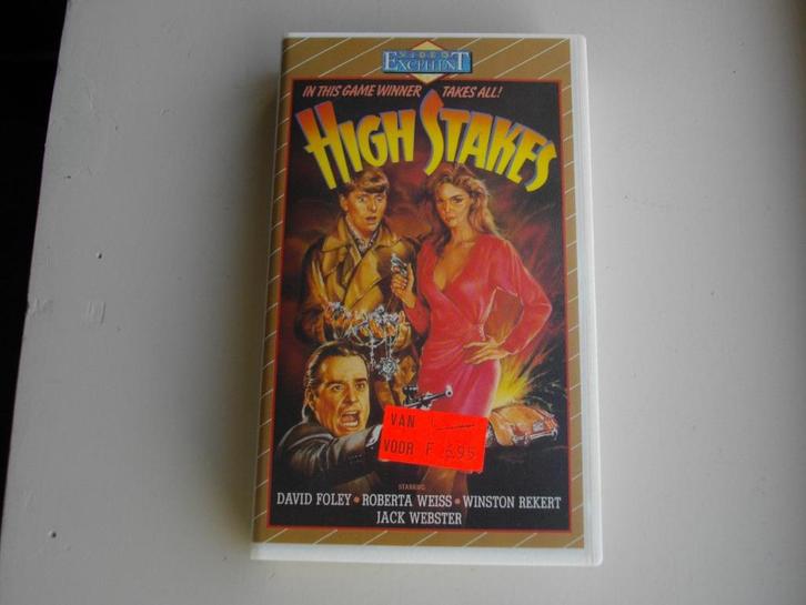 High Stakes (1986, David Foley, Roberta Weiss) VHS, Cd's en Dvd's, VHS | Film, Gebruikt, Komedie, Alle leeftijden, Ophalen of Verzenden