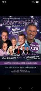 Entreekaarten Sterrengala Marco de Hollander, Overige materialen, Overige typen, Nieuw, Ophalen of Verzenden