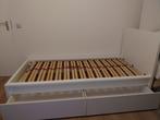 MALM IKEA Bed, met 2 bedlades, wit, 90x200 cm, Huis en Inrichting, Slaapkamer | Bedden, Ophalen, 90 cm, Eenpersoons, Wit