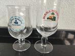 2 Birra Moretti bierglazen verschillende afbeeldingen 0.25 L, Ophalen of Verzenden, Zo goed als nieuw, Glas of Glazen, Overige merken