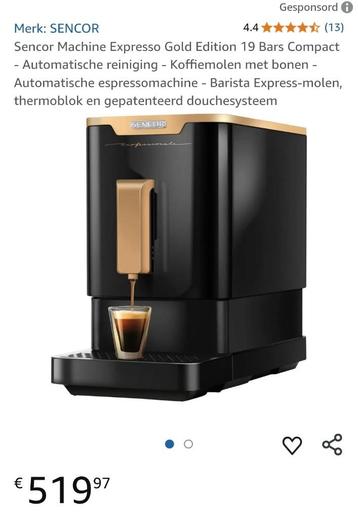 Sencor Machine Expresso Gold Edition 19 ses 7220bk beschikbaar voor biedingen
