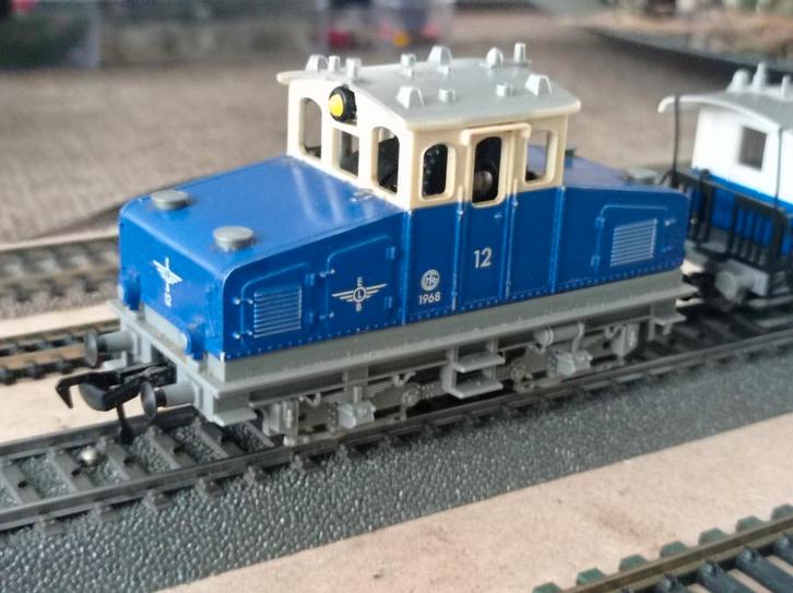 Fleischmann ELB tandrad lokomotief, Hobby en Vrije tijd, Modeltreinen | H0, Gebruikt, Treinset, Wisselstroom, Fleischmann, Analoog