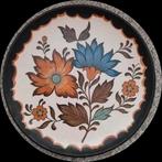 Flora" Gouda Plateel Holland Handwerk wandbordenset, Ophalen of Verzenden
