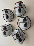 Kerstservies 10 x kop en schotels, Ophalen of Verzenden, Zo goed als nieuw, Overige stijlen, Kop(pen) en/of Schotel(s)
