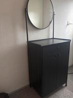 IKEA Spiegelkast - Zwart - Zo Goed Als Nieuw, Huis en Inrichting, Badkamer | Badkamermeubels, Ophalen, Spiegelkast, 50 tot 100 cm