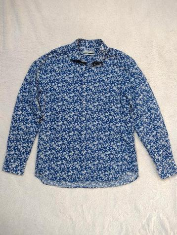 Blauw overhemd met bloemenprint maat M Mango beschikbaar voor biedingen